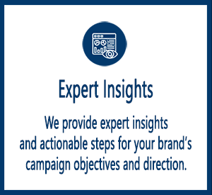 Expert Insights - We provide insights and actionable steps for your brand's campaign objectives and direction.